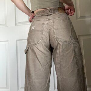 Old Navy Dungarees High Waisted Tan Corduroys
